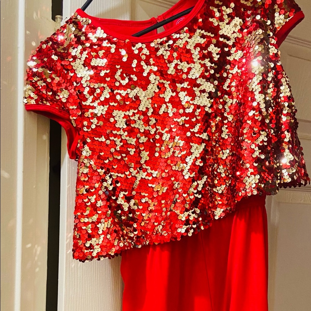 Red sequins jumper
